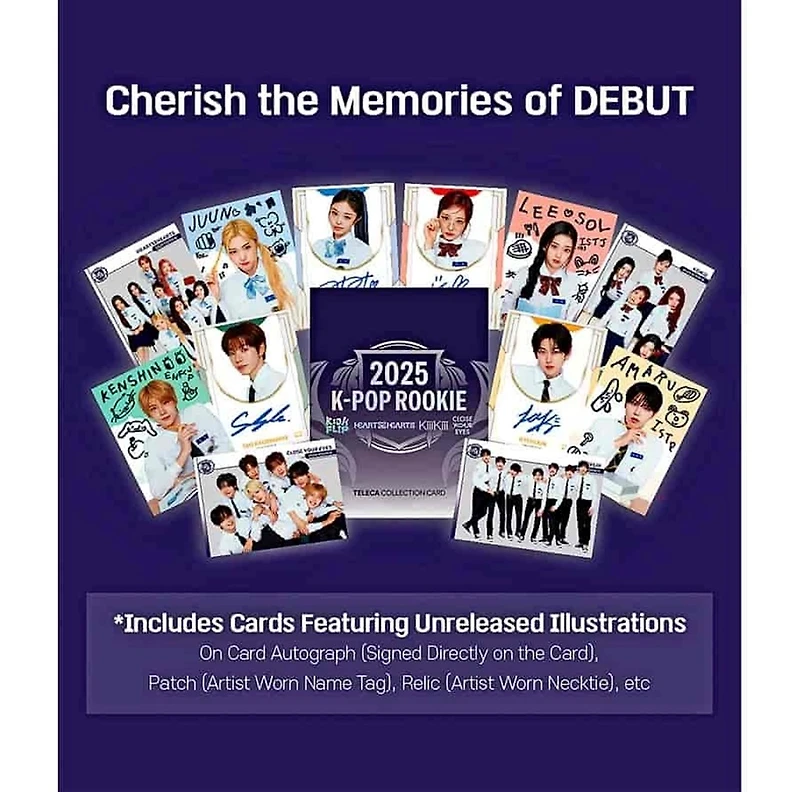 2025 Teleca K-Pop Rookie Card Collection - Trading Card Pack (5 Cards)