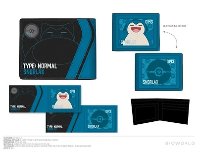 Portefeuille Pokémon Ronflex à deux volets