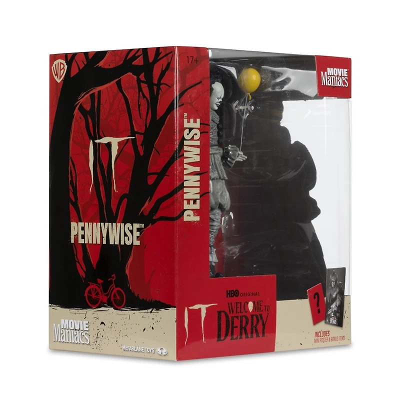 Pennywise (Black and White) (IT: Welcome to Derry) 6-Inch Posed Figure