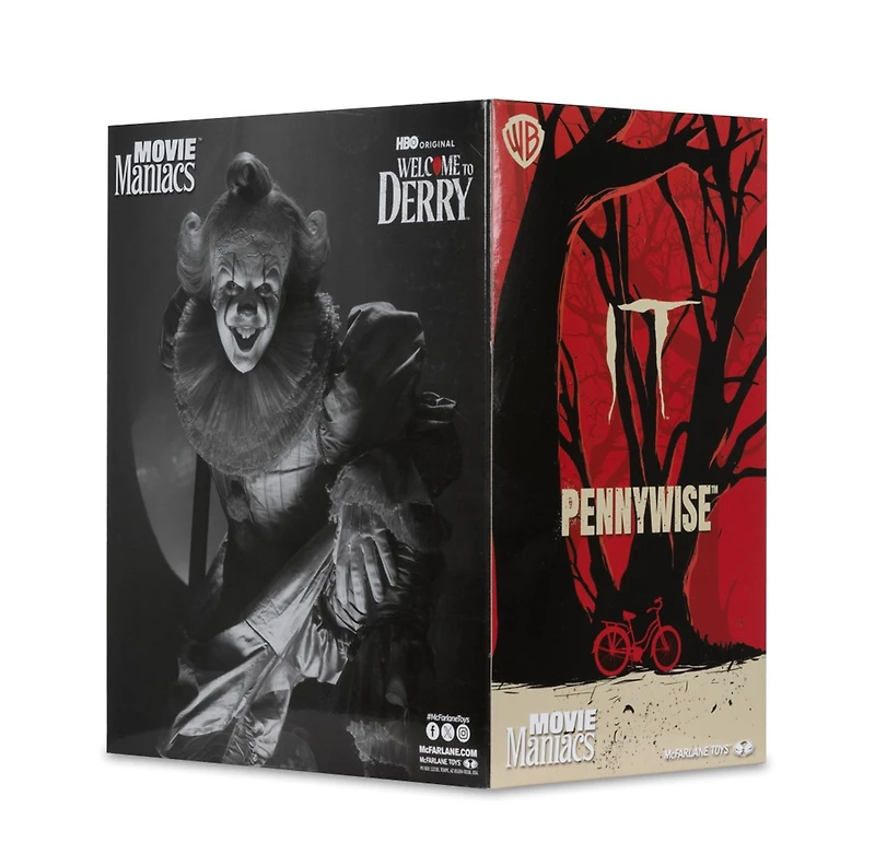 Pennywise (Black and White) (IT: Welcome to Derry) 6-Inch Posed Figure