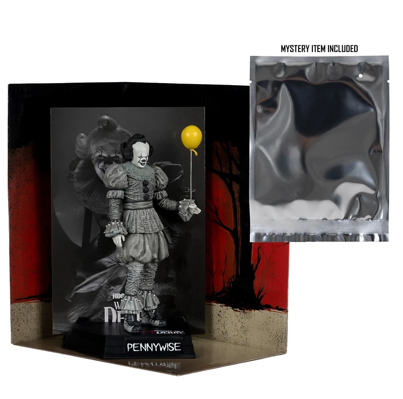 Pennywise (Black and White) (IT: Welcome to Derry) 6-Inch Posed Figure