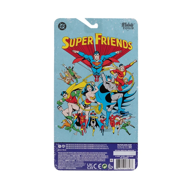DC Retro Evil Aquaman (Super Friends) 6-Inch Action Figure Red Platinum Edition