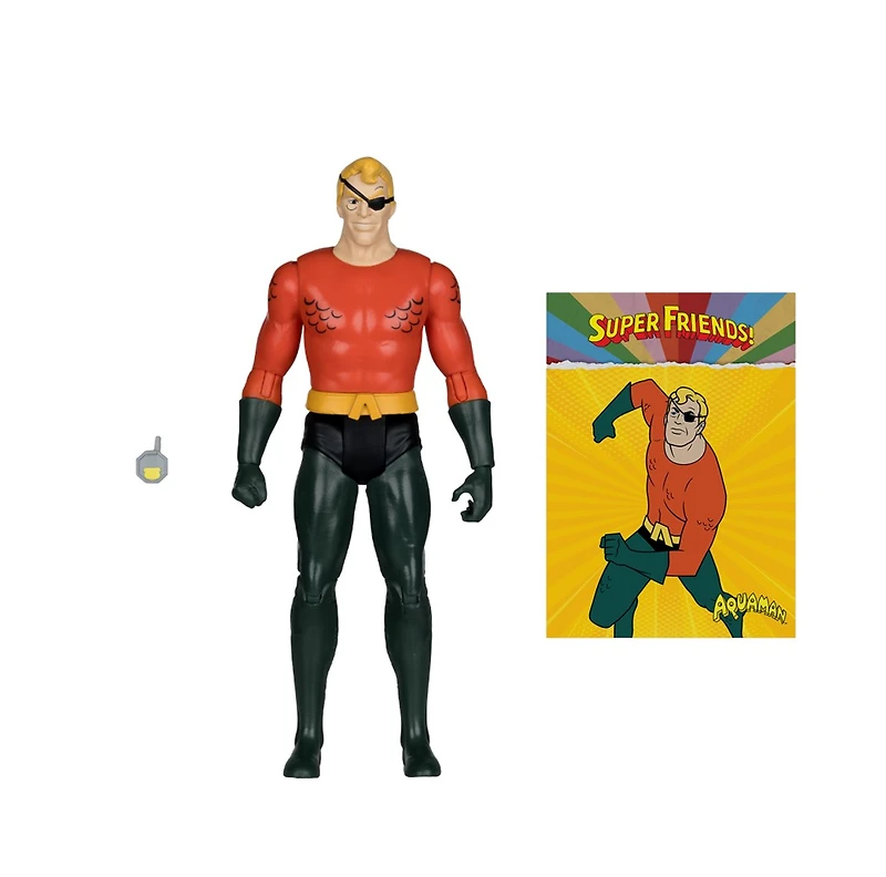 DC Retro Evil Aquaman (Super Friends) 6-Inch Action Figure Red Platinum Edition