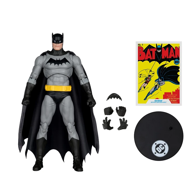 DC Multiverse Batman (Golden Age) 7-Inch Action Figure McFarlane Toys Red Platinum Edition