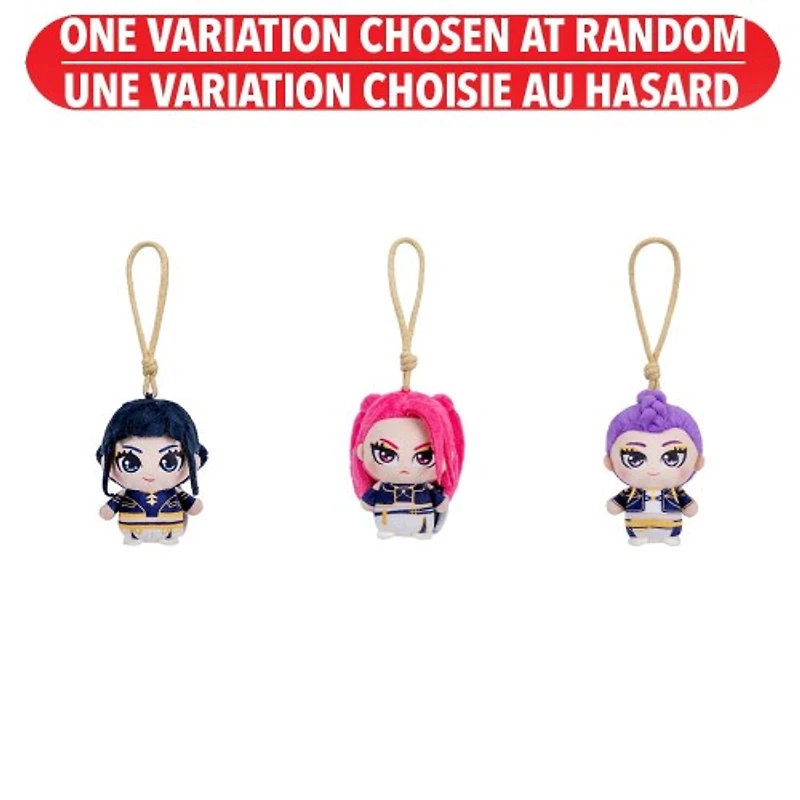 KPop Demon Hunters 4" Clip Plush Assortment (Rumi, Mira, Zoey) – One Variation Chosen at Random