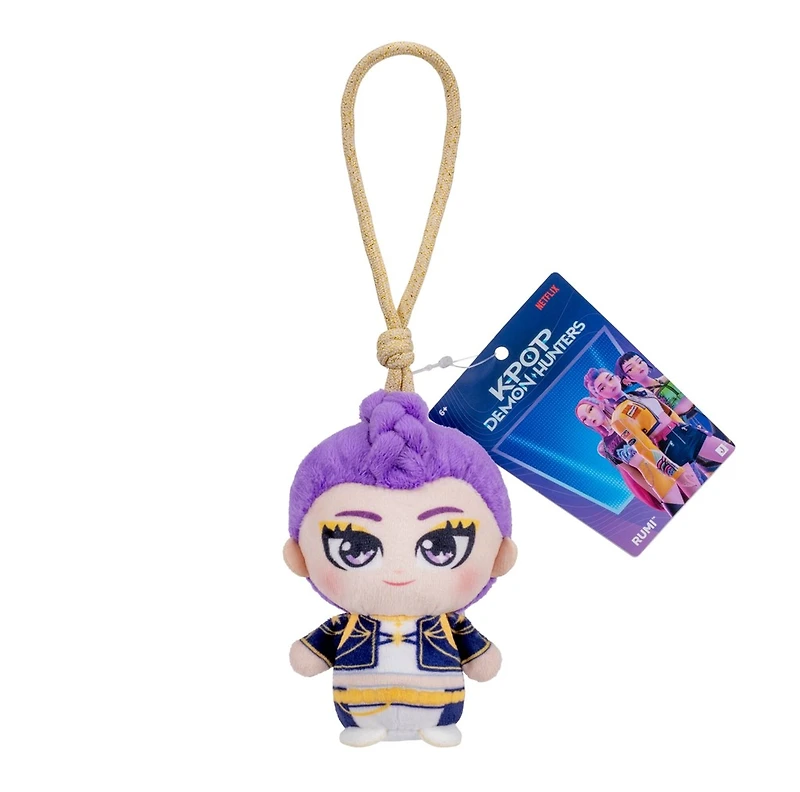 KPop Demon Hunters 4" Clip Plush Assortie (Rumi, Mira, Zoey) – Une variation choisie au hasard