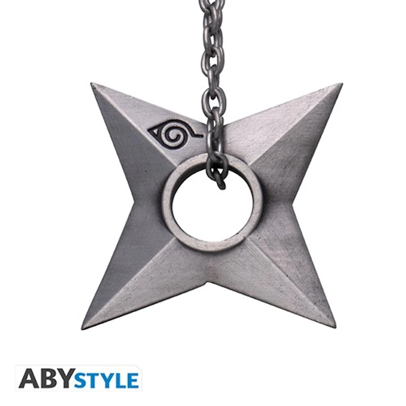 Naruto Shippuden - Keychain 3d - Shuriken Konoha X4