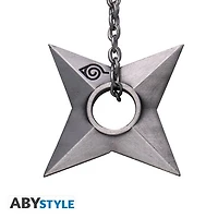 Naruto Shippuden - Keychain 3d - Shuriken Konoha X4