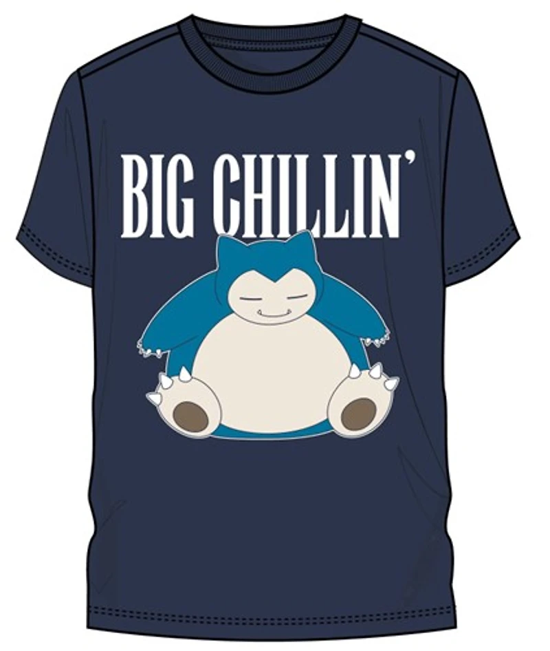 Snorlax Big Chillin Navy Tee Shirt