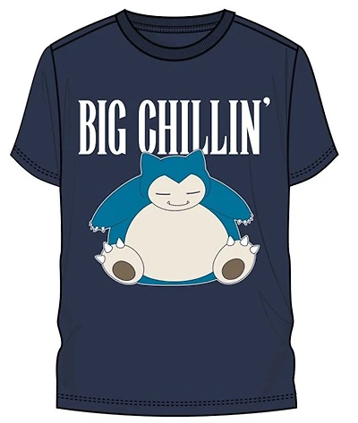 Snorlax Big Chillin Navy Tee Shirt