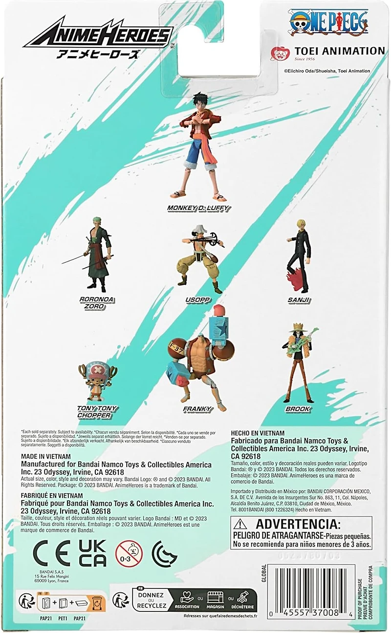 One Piece 6 Inch Action Figure Anime Heroes - Monkey D. Luffy