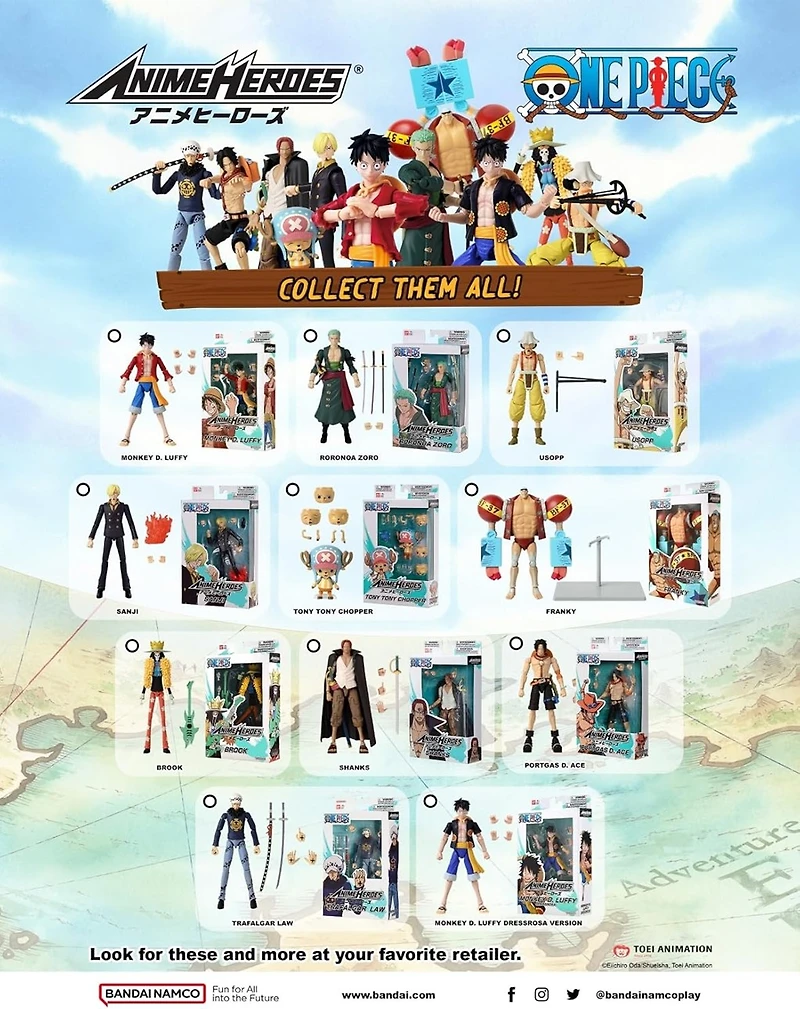 One Piece 6 Inch Action Figure Anime Heroes - Monkey D. Luffy