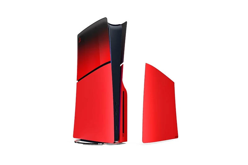 Façades pour console PlayStation 5 (groupe de modèles – mince) – Rouge techno