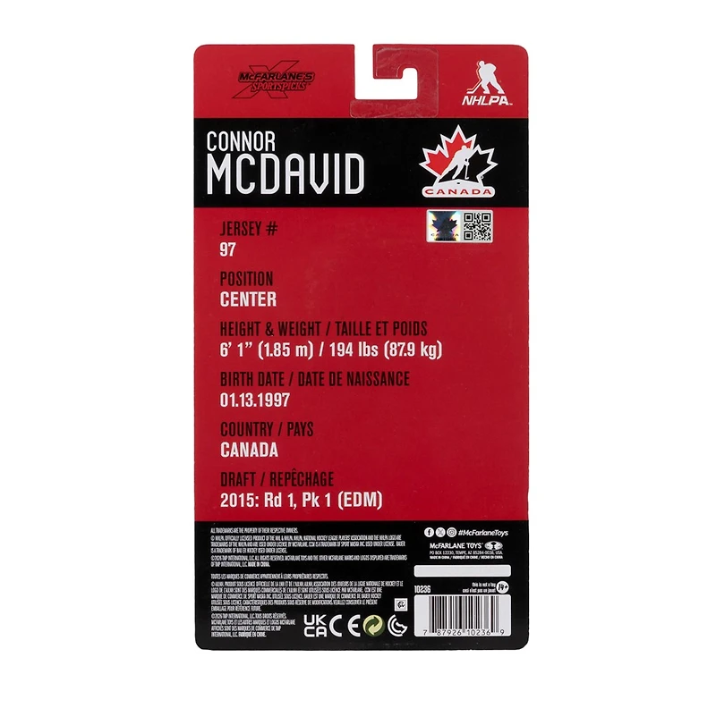 Connor McDavid (Hockey Canada) Olympics 6-Inch Action Figure McFarlane's SportsPicks