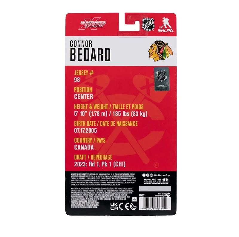 NHL Connor Bedard (Chicago Blackhawks) 6-Inch Action Figure McFarlane's SportsPicks