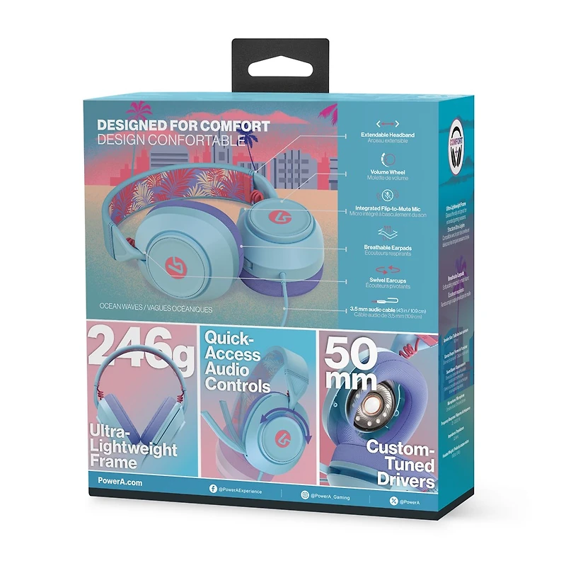 LucidSound LS10 Wired Gaming Headset - Ocean Waves