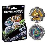 Beyblade X Calibur Samurai 6-70M BX & Obsidian Shell 3-85S BX Dual Pack Set