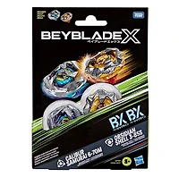 Beyblade X Calibur Samurai 6-70M BX & Obsidian Shell 3-85S BX Dual Pack Set