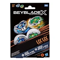 Beyblade X Circle Ghost 4-60LR UX & Hack Viking 4-55O UX Dual Pack Set