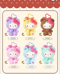Hello Kitty Teddy Pajamas Series Plush Keychain Blind Box – One Variation Chosen at Random