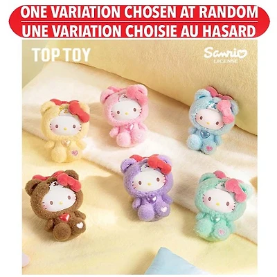 Hello Kitty Teddy Pajamas Series Plush Keychain Blind Box – One Variation Chosen at Random