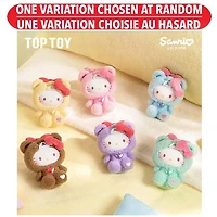 Hello Kitty Teddy Pajamas Series Plush Keychain Blind Box – One Variation Chosen at Random