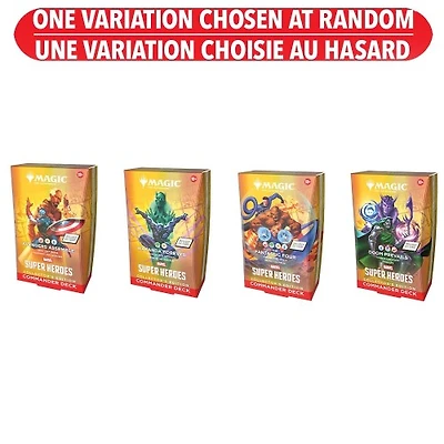 Magic the Gathering: Marvel Super Heroes Collector Commander Deck Assorted (French) – One Variation Chosen at Random