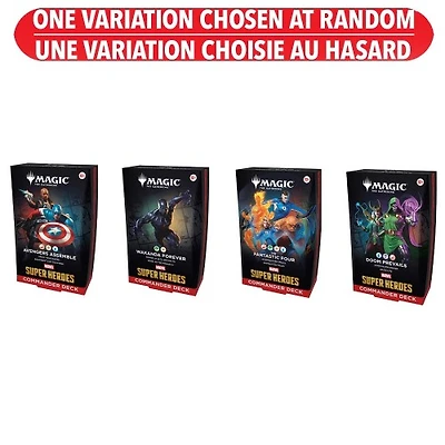Magic the Gathering: Marvel Super Heroes Commander Deck Assorted (French) – One Variation Chosen at Random