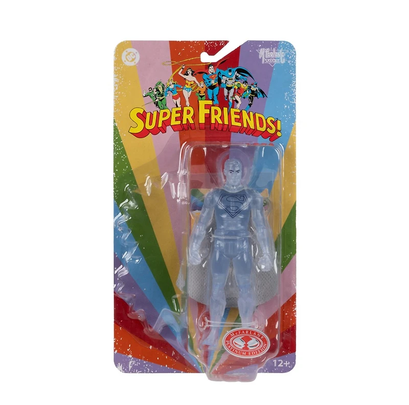 DC Retro Superman Crystalized (Super Friends) 6-Inch Action Figure McFarlane Toys Red Platinum Edition