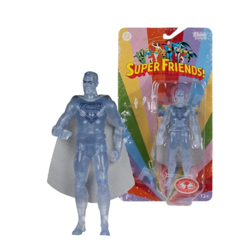 DC Retro Superman Crystalized (Super Friends) 6-Inch Action Figure McFarlane Toys Red Platinum Edition