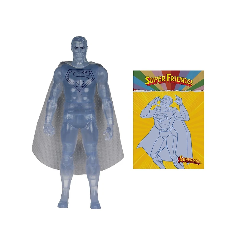 DC Retro Superman Crystalized (Super Friends) 6-Inch Action Figure McFarlane Toys Red Platinum Edition