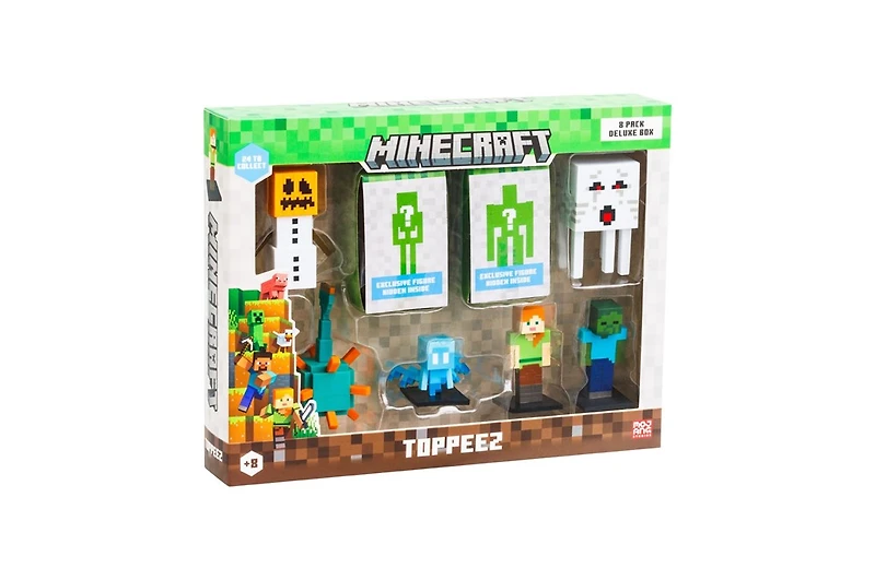 Minecraft Toppeez 8 Pack Deluxe Box – One Variation Chosen at Random
