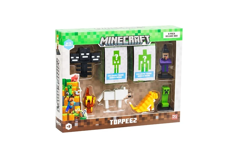 Minecraft Toppeez 8 Pack Deluxe Box – One Variation Chosen at Random