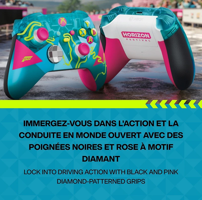 Manette sans fil Xbox – Édition limitée Forza Horizon 6 – Xbox Série X|S, Xbox One, PC et appareils compatibles avec le nuage