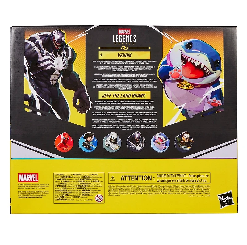 Marvel Legends Series Marvel Rivals Venom & Jeff the Land Shark Action Figure Collectibles