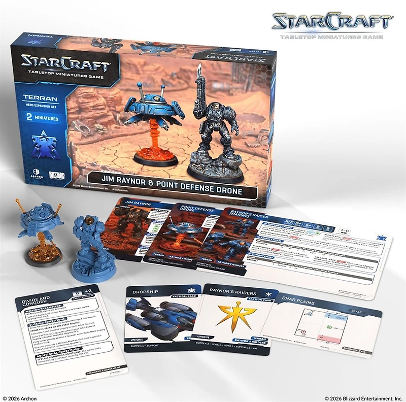 Starcraft: The Miniatures Game: Wave 1:  Terran: Jim Raynor (Raynor's Raiders) Hero Expansion Set (EN)