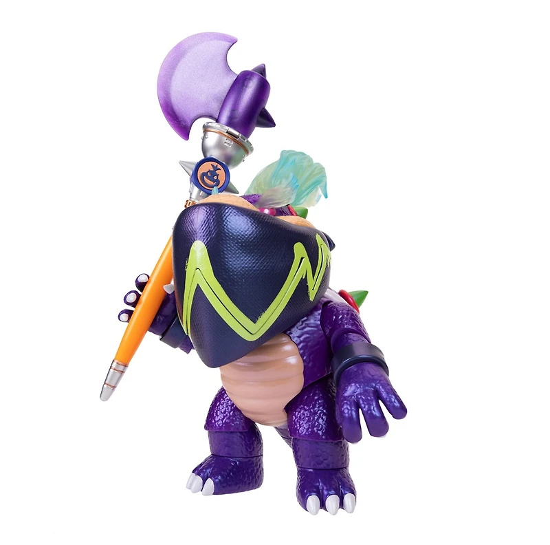 The Super Mario Galaxy Movie - 8" Chomping Wonder Bowser Jr. with Multi-Head Paint Brush Weapon and Stand with Water-Reveal Sticker