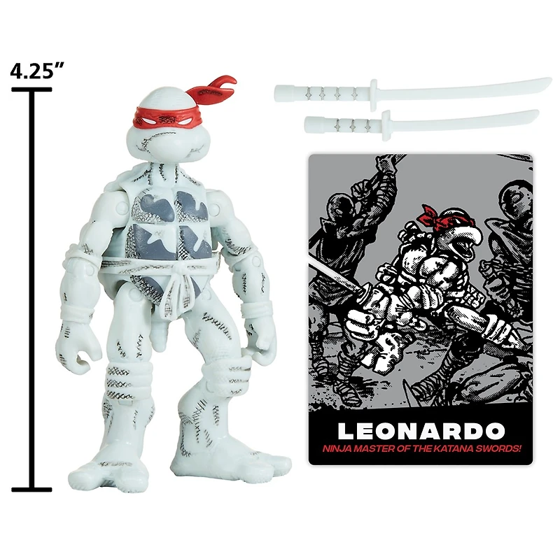 Teenage Mutant Ninja Turtles Black & White Comic Book Series Leonardo