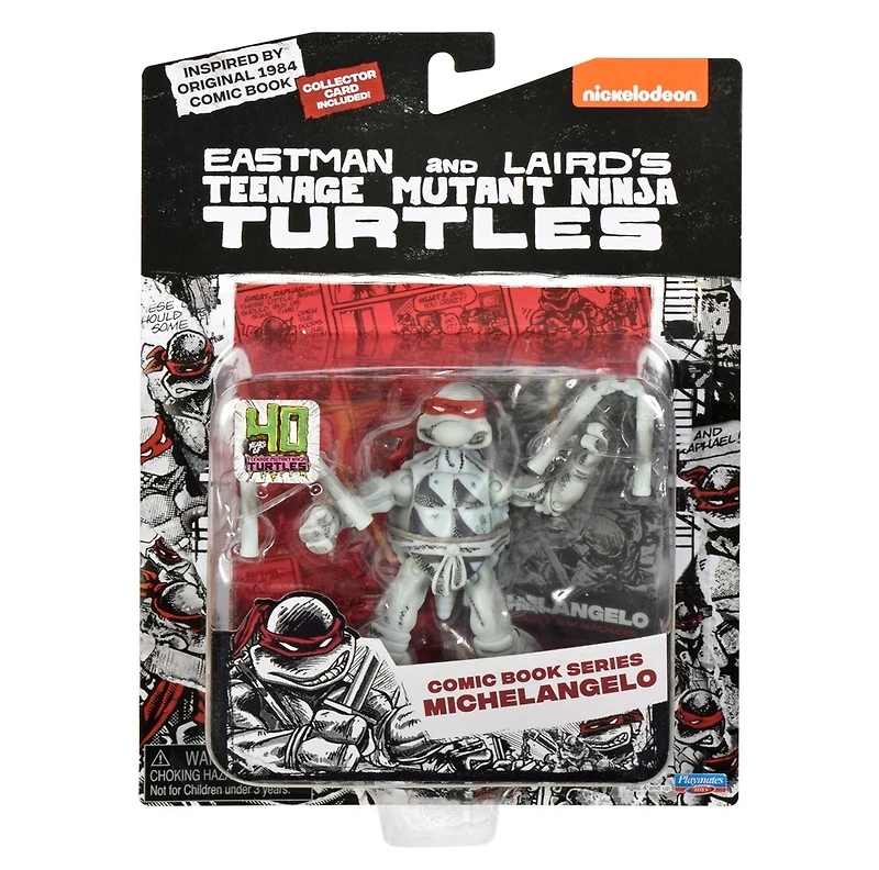 Teenage Mutant Ninja Turtles Black & White Comic Book Series Michelangelo