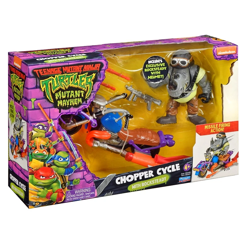 Teenage Mutant Ninja Turtles Chopper Cycle With Rocksteady