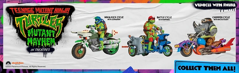 Teenage Mutant Ninja Turtles Chopper Cycle With Rocksteady