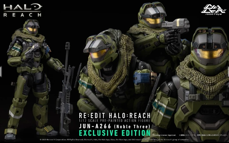Halo: Reach - 1/12 Scale Jun-A266 (Noble Three) Action Figure