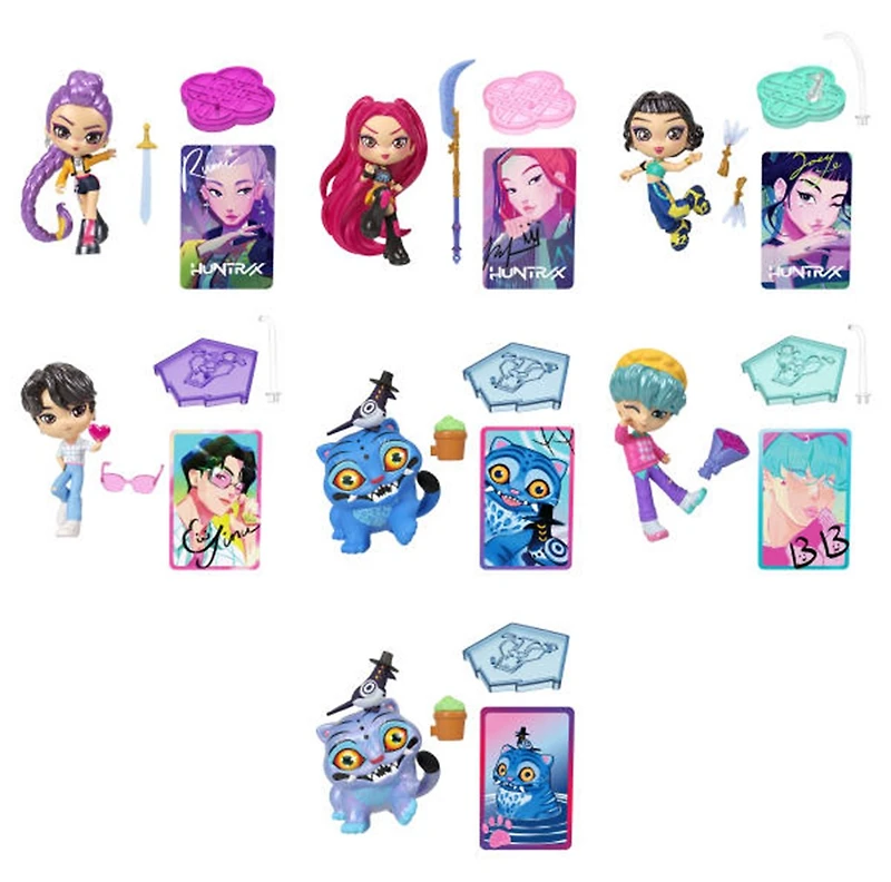 KPOP Demon Hunters For the Fans Mini Figures 6pc Assorted – One Variation Chosen at Random