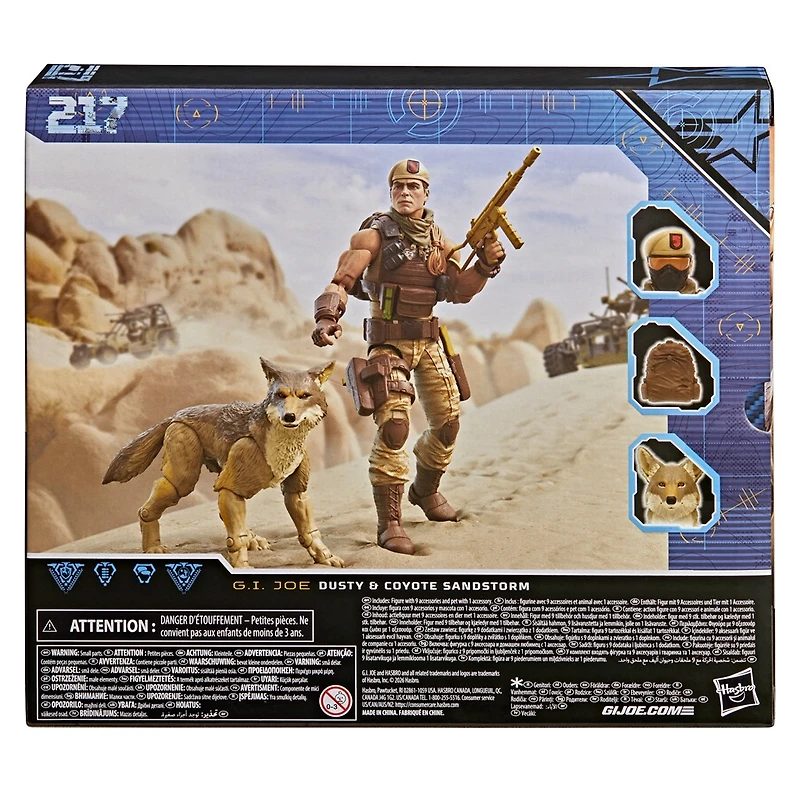 G.I. Joe Classified Series #217, Dusty & Coyote Sandstorm Action Figure and Pet