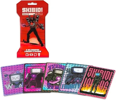 Skibidi Toilet Holographic Trading Sticker Pack