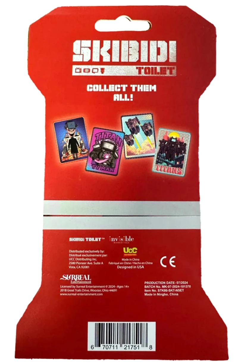 Skibidi Toilet Holographic Trading Sticker Pack