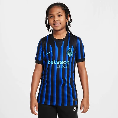 Inter Milan 2025/26 Stadium Home Big Kids' Nike Dri-FIT Soccer Replica Jersey