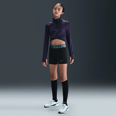 Nike Pro Big Kids' (Girls') Dri-FIT 3" Shorts with Shine Accents