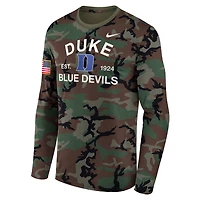 Duke 2025 Military Appreciation Legend Men's Nike Dri-FIT College Long-Sleeve T-Shirt