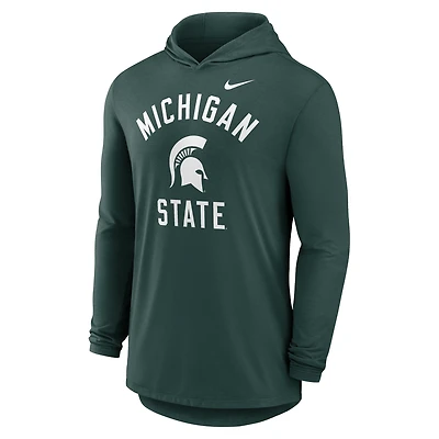 Michigan State Campus Arch Men's Nike Dri-FIT College Long-Sleeve Hooded T-Shirt